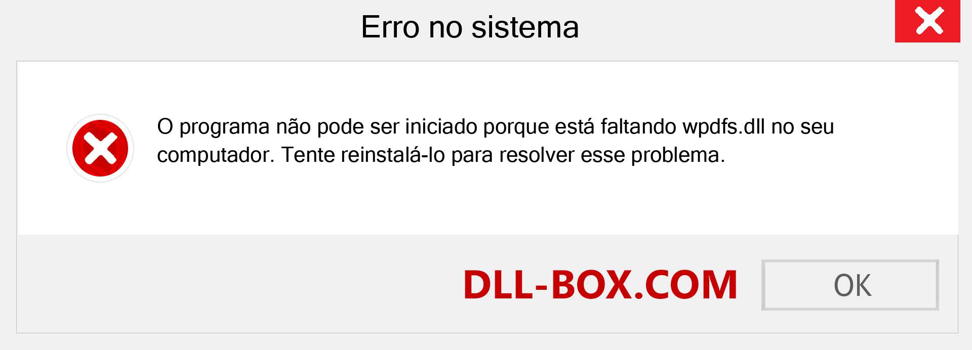 Arquivo wpdfs.dll ausente ?. Download para Windows 7, 8, 10 - Correção de erro ausente wpdfs dll no Windows, fotos, imagens